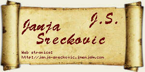 Janja Srećković vizit kartica